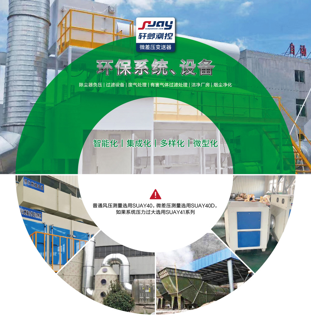 環(huán)保系統(tǒng)、設備（除塵器負壓，過濾設備、廢氣處理等）